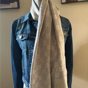 Blue and Gold GG Scarf